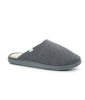 Grey slippers for men