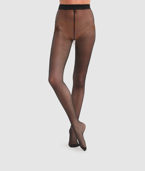 Black DIM Signature 20 fishnet illusion tights