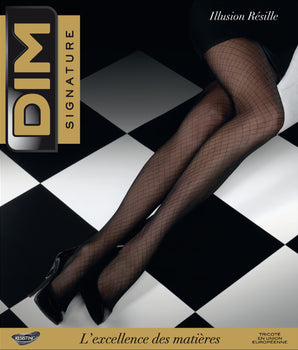 Black DIM Signature 20 fishnet illusion tights