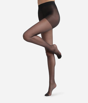 Diam’s Voile Galbé 22 sheer shaping tights in black