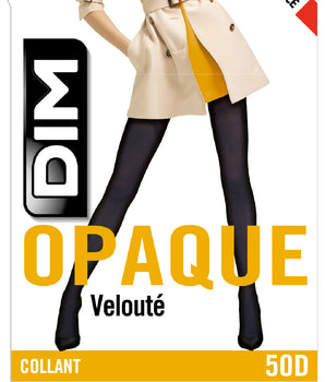 Style 50 opaque velour tights in black