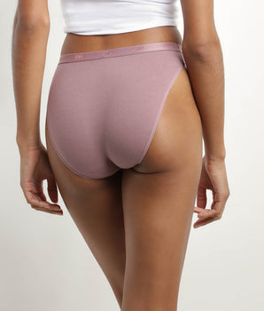 Pack of 3 stretch knickers in Ruby Violet Nude Les Pockets Ecodim