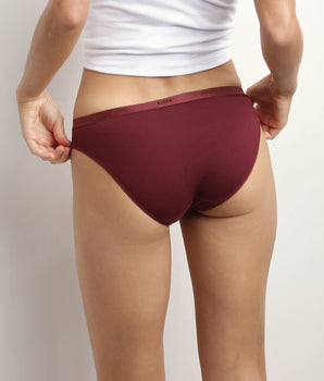 Pack of 5 stretch knickers in Ruby Nude Rose Les Pockets Ecodim