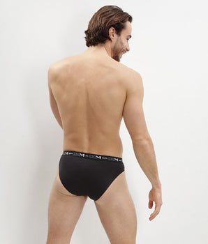 Pack of 2 Men's Black Stretch Cotton Briefs