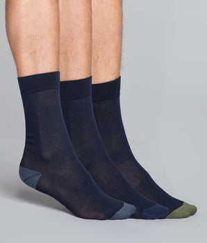 3-pack navy blue Men's socks