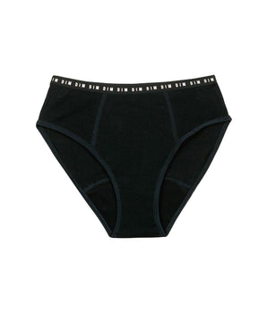 Girls' Black Dim Protect organic cotton heavy flow period knickers